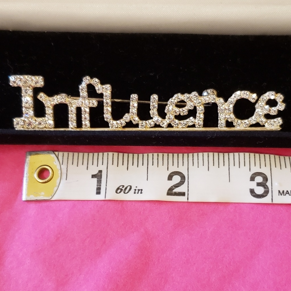 "Influence" Rhinestone Pin - Picture 5 of 7